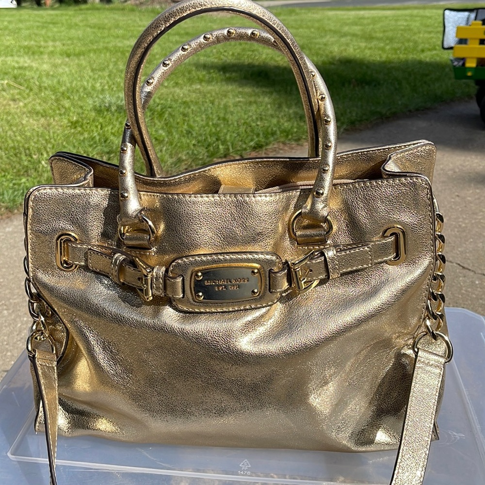 Michael Kors Gold Hamilton Bag